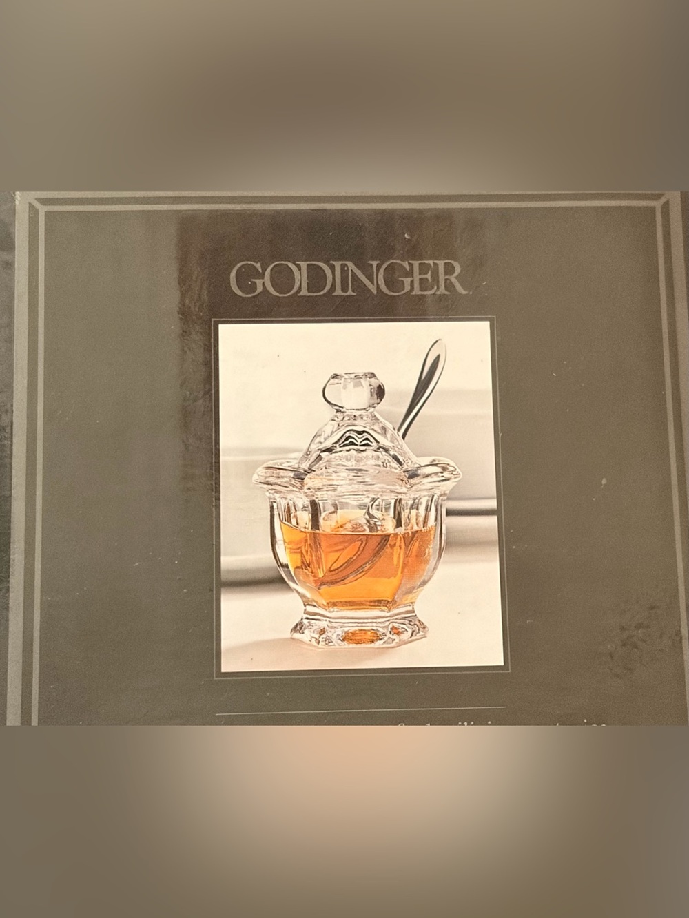 Windsor Jam Jar, 3 oz. by Godinger 4.5 inches (H) × 4 (W), Clear NEW IN BOX - Picture 10 of 15